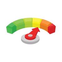 snelheidsmeter of algemeen indicator icoon, tekenfilm vector