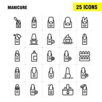 manicure lijn icoon pak voor ontwerpers en ontwikkelaars pictogrammen van Frans gezondheidszorg manicure medisch kruis kunst schoonheid zorg manicure vector