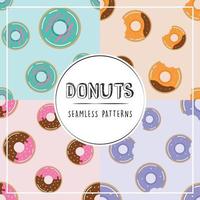 donuts naadloze patroon set vector