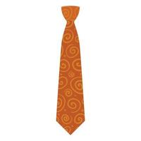 oranje stropdas icoon, vlak stijl vector