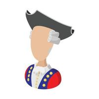 George Washington kostuum tekenfilm icoon vector
