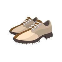 een paar- van golf schoenen tekenfilm icoon vector