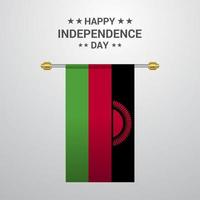 Malawi onafhankelijkheid dag hangende vlag achtergrond vector