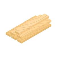 hout planken icoon, isometrische 3d stijl vector