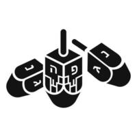 Chanoeka dreidel icoon, gemakkelijk stijl vector