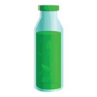 spinazie drinken fles icoon, tekenfilm stijl vector