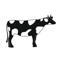 gevlekte koe icoon, gemakkelijk stijl vector