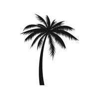 kokosnoot palm boom icoon, gemakkelijk stijl vector