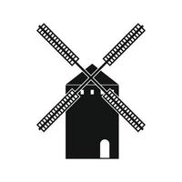 Spaans windmolen icoon, gemakkelijk stijl vector