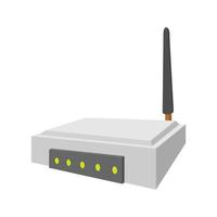 wi fi router tekenfilm icoon vector