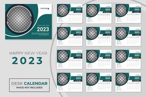 gelukkig nieuw jaar modern bureau kalender 2023 vector