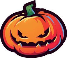 een illustratie van halloween's jack-o'-lantern pompoen vector