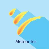 meteorieten icoon, vlak stijl vector