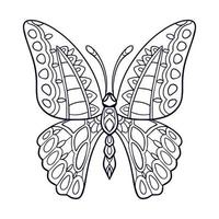 mooi vlinder mandala kunsten geïsoleerd Aan wit achtergrond vector