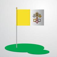 Vaticaan stad heilig zien vlag pool vector