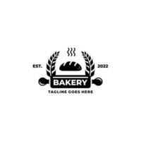 bakkerij chef logo ontwerp vector