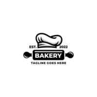 bakkerij chef logo ontwerp vector