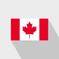 Canada vlag lang schaduw ontwerp vector