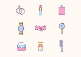 Vrouwen Beauty Icons vector