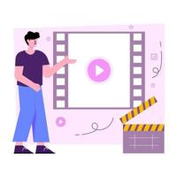 premie downloaden illustratie van film klem vector