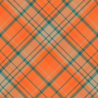 naadloos patroon in oranje, beige, donker blauw en water groen kleuren voor plaid, kleding stof, textiel, kleren, tafelkleed en andere dingen. vector afbeelding. 2