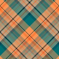 naadloos patroon in knus oranje, beige, donker blauw en water groen kleuren voor plaid, kleding stof, textiel, kleren, tafelkleed en andere dingen. vector afbeelding. 2