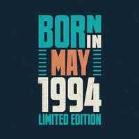 geboren in mei 1994. verjaardag viering voor die geboren in mei 1994 vector