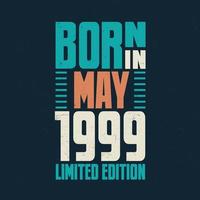 geboren in mei 1999. verjaardag viering voor die geboren in mei 1999 vector