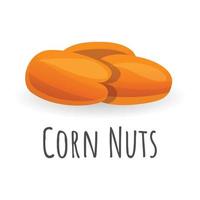 maïs noten icoon, tekenfilm stijl vector