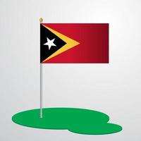 oosten- Timor vlag pool vector