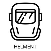 metaal lasser helm icoon, schets stijl vector