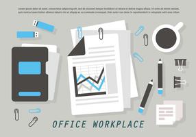 Gratis Office Workplace Vector Illustration