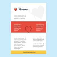 sjabloon lay-out voor hart comany profiel jaar- verslag doen van presentaties brochure brochure vector achtergrond