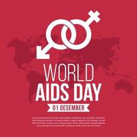 wereld AIDS dag sociaal media ontwerp post achtergrond vector