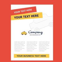 taxi titel bladzijde ontwerp voor bedrijf profiel jaar- verslag doen van presentaties brochure brochure vector achtergrond