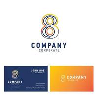 8 bedrijf logo ontwerp vector