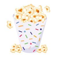 kijken Bij deze vlak ontwerp van popcorn vector