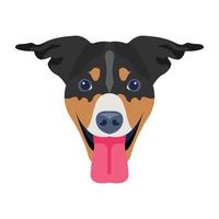 creatief ontworpen vlak icoon van hond vector