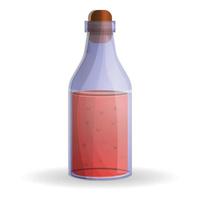 rood toverdrank fles icoon, tekenfilm stijl vector