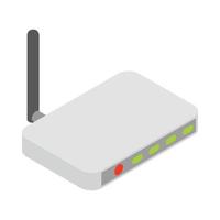 router icoon, tekenfilm stijl vector