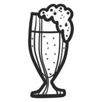 Duitse bier glas icoon, hand- getrokken stijl vector