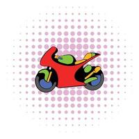 motorfiets icoon, comics stijl vector