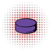 hockey puck icoon, comics stijl vector