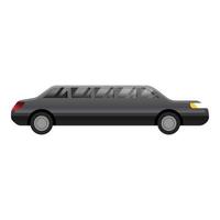 zwart limousine icoon, tekenfilm stijl vector