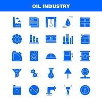 olie industrie solide glyph icoon pak voor ontwerpers en ontwikkelaars pictogrammen van gewicht schaal weging dok fabriek industrie lifter productie vector