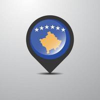 kosovo kaart pin vector