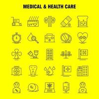medisch en Gezondheid zorg lijn icoon voor web afdrukken en mobiel uxui uitrusting zo net zo medisch babbelen mail ziekenhuis rolstoel medisch ziekenhuis geduldig pictogram pak vector