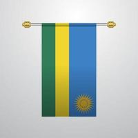 rwanda hangende vlag vector