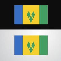 heilige vincent en grenadines vlag banier ontwerp vector