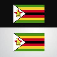 Zimbabwe vlag banier ontwerp vector